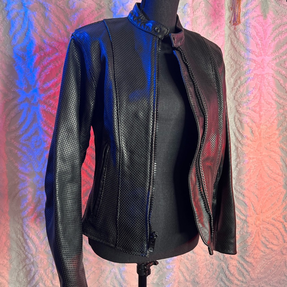 VANSON Leather/Drifter Perf-Leather Jacket (Size 10)